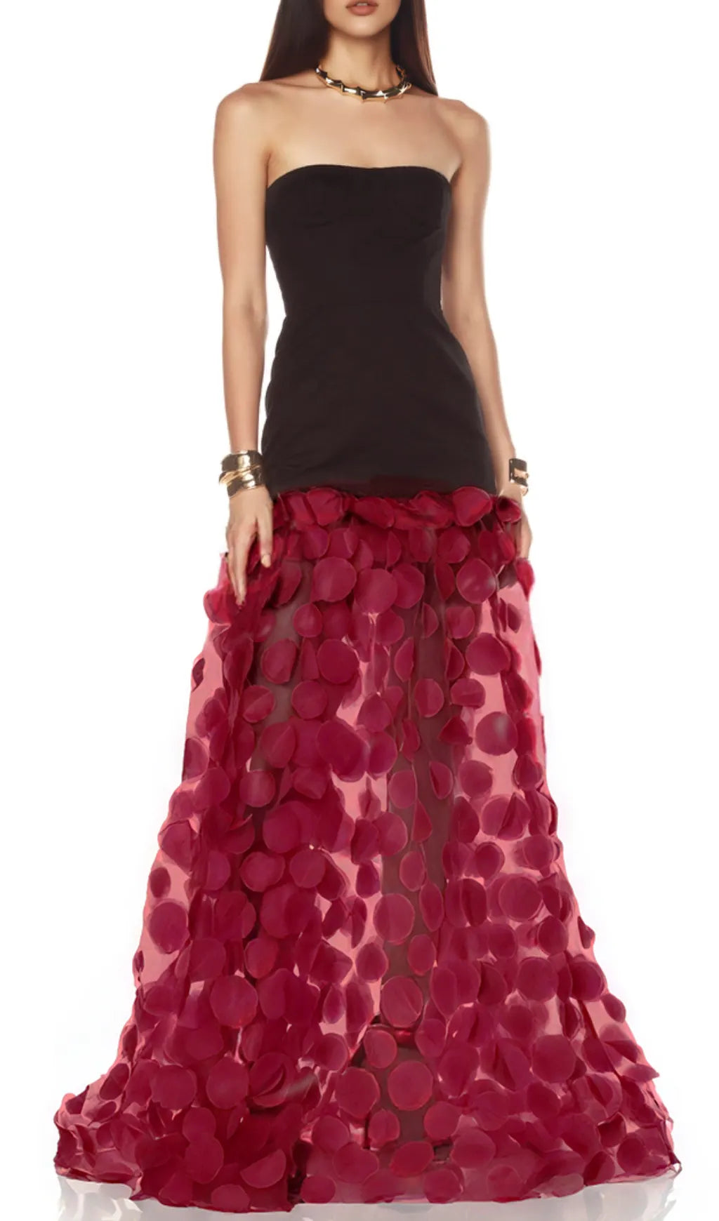 Gaenor Strapless Maxi Dress Flowering Girl