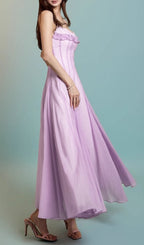 Fala Purple Strappy Maxi Dress Flowering Girl