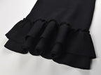 Ruffled Short Knit Dress Flowering Girl