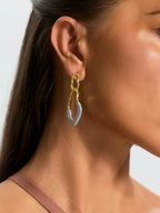 Fathiyya Rhinestone Metallic Earrings Flowering Girl