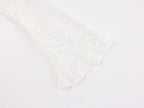 White Lace Strapless Spliced Knitted Mini Dress Flowering Girl