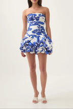 Violette Bubble Hem Mini Dress Flowering Girl