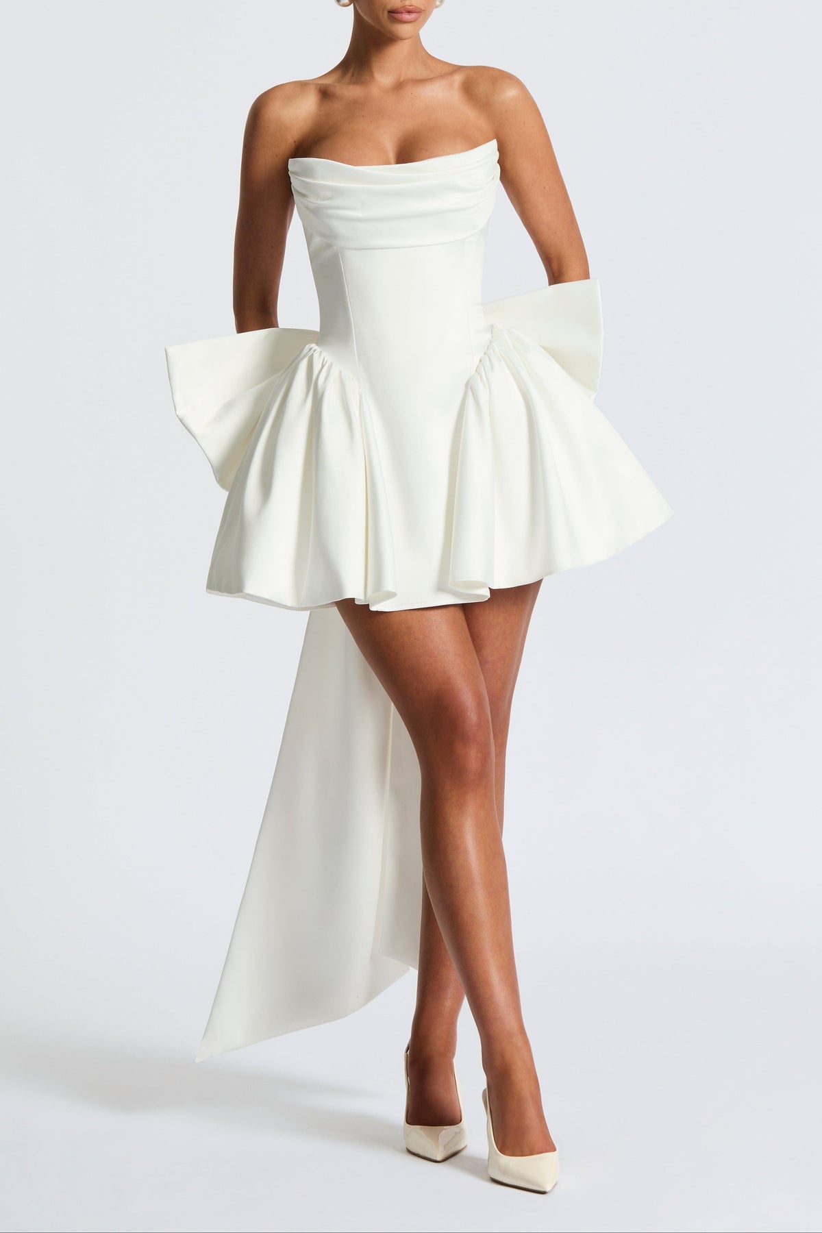 Trinity Mini Dress - Ivory Flowering Girl