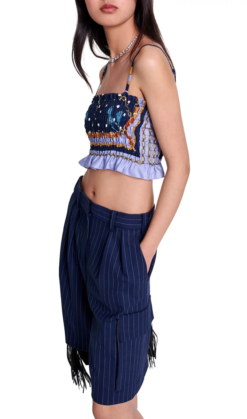 Lando Printed Crop Top Flowering Girl