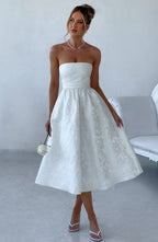 Saoirse Midi Dress - Ivory Flowering Girl