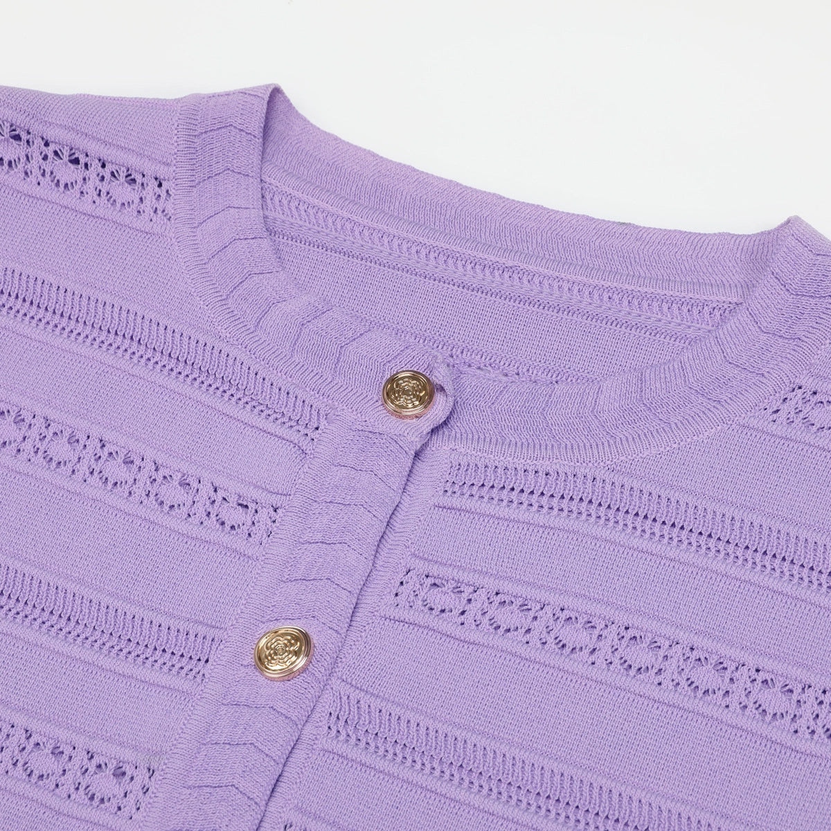 Kinsey Purple Knit Cardigan & Dress Set Flowering Girl