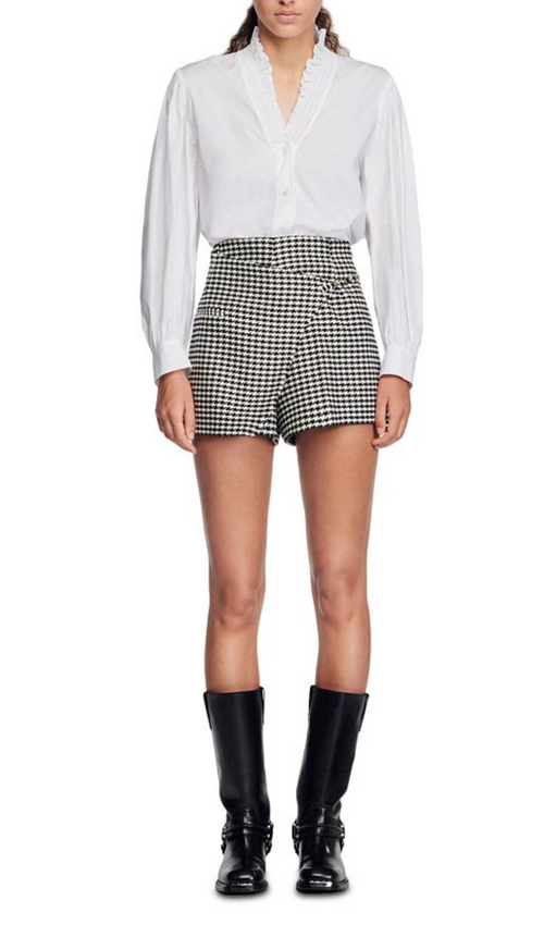 ASYMMETRIC HOUNDSTOOTH SHORTS Flowering Girl