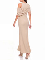 Norvia Ruched Mermaid Maxi Dress Flowering Girl