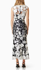 Cessair Sleeveless Flower Embroidery Midi Dress Flowering Girl