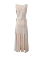 Marjorie Fringed Knit Maxi Dress In Ecru Flowering Girl