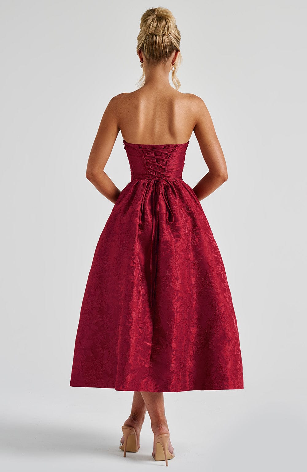 Saoirse Midi Dress - Red Flowering Girl