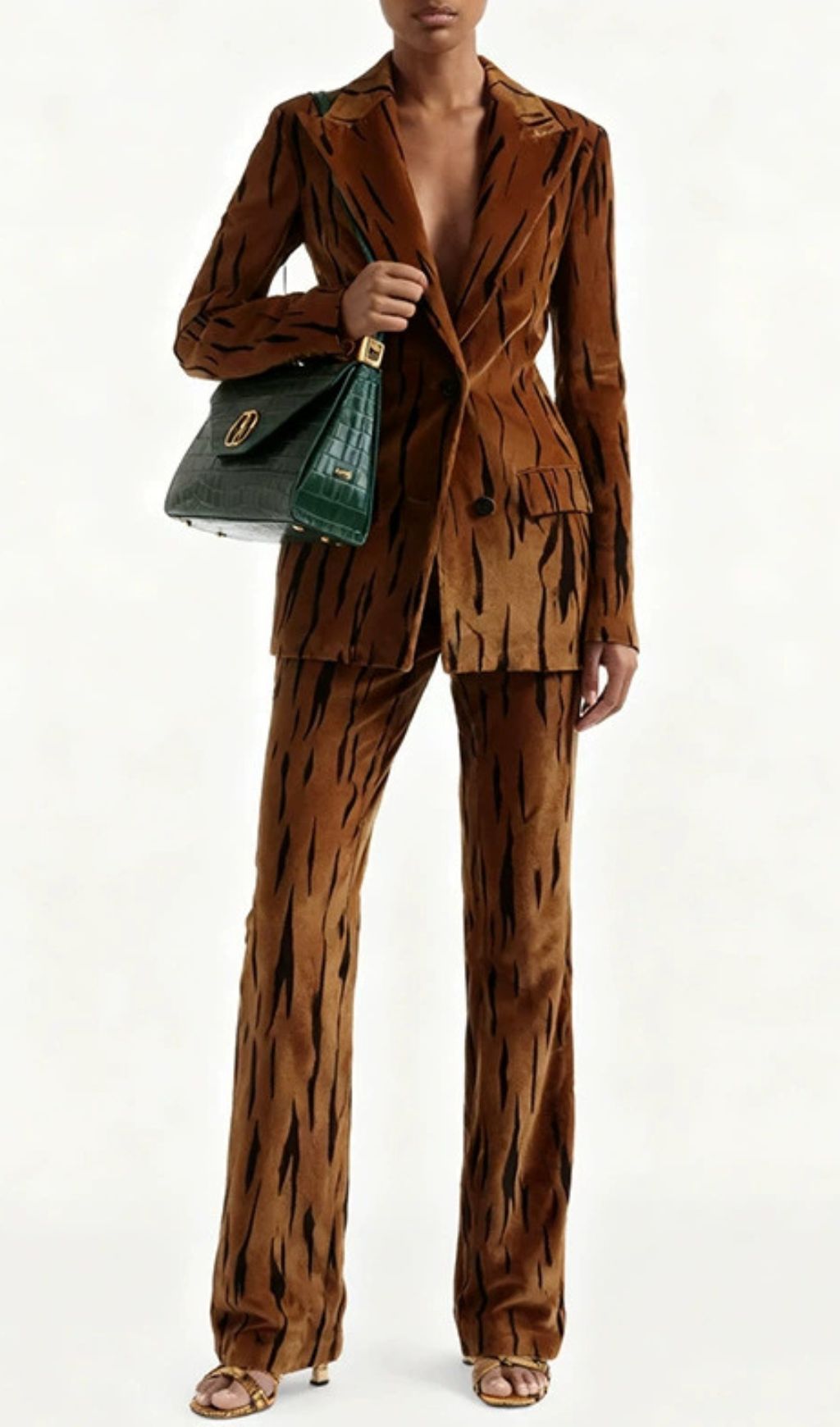 Jerrica Velvet Blazer & Pants Set Flowering Girl