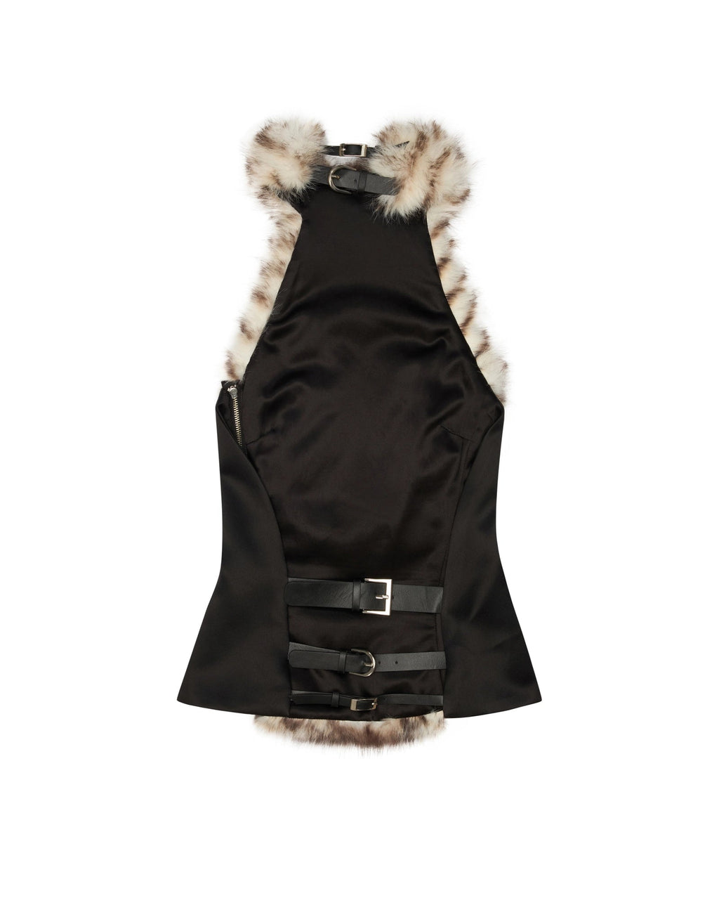 Dora Halter Backless Furry Top Flowering Girl