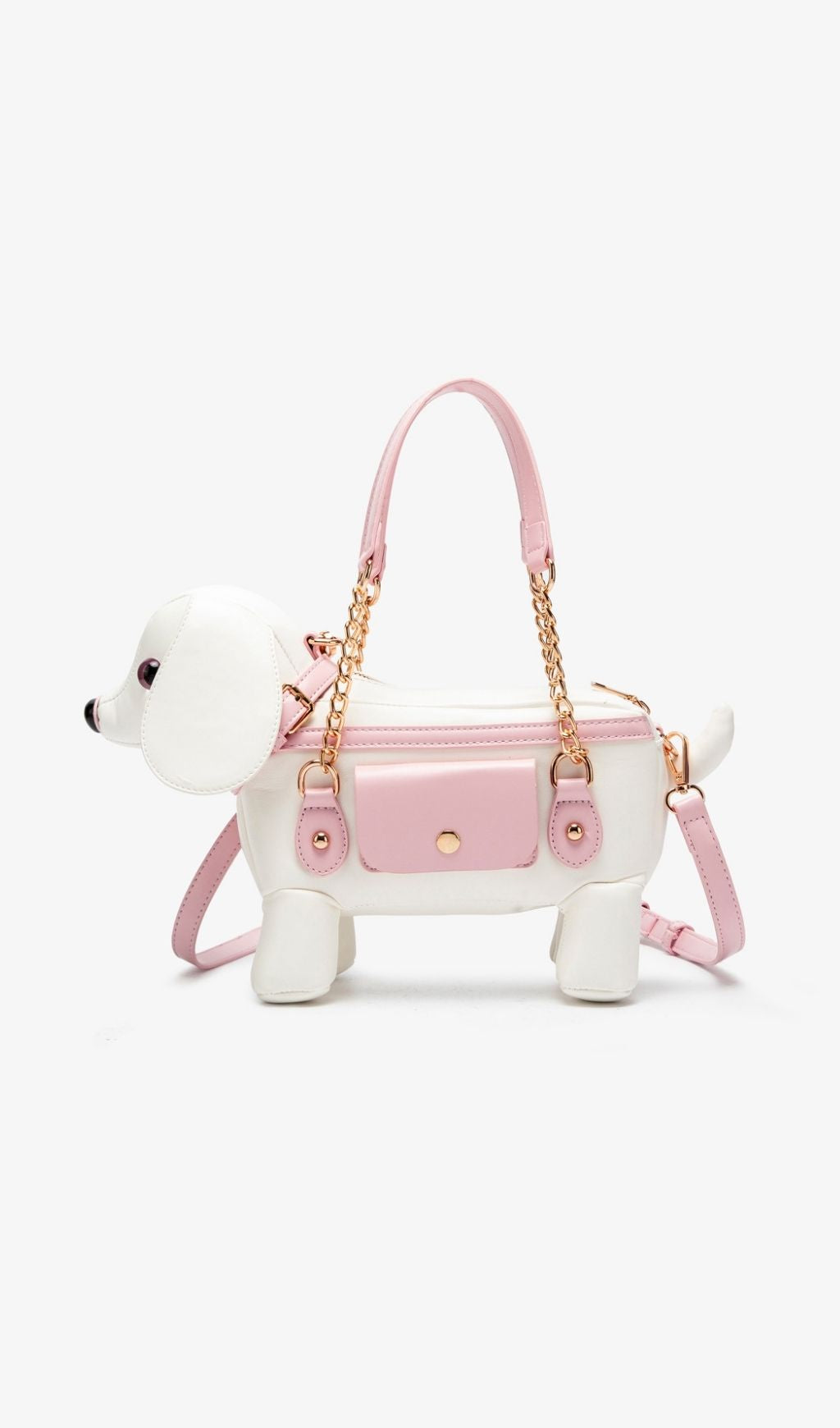 Khari White Dog-shaped Bag Flowering Girl