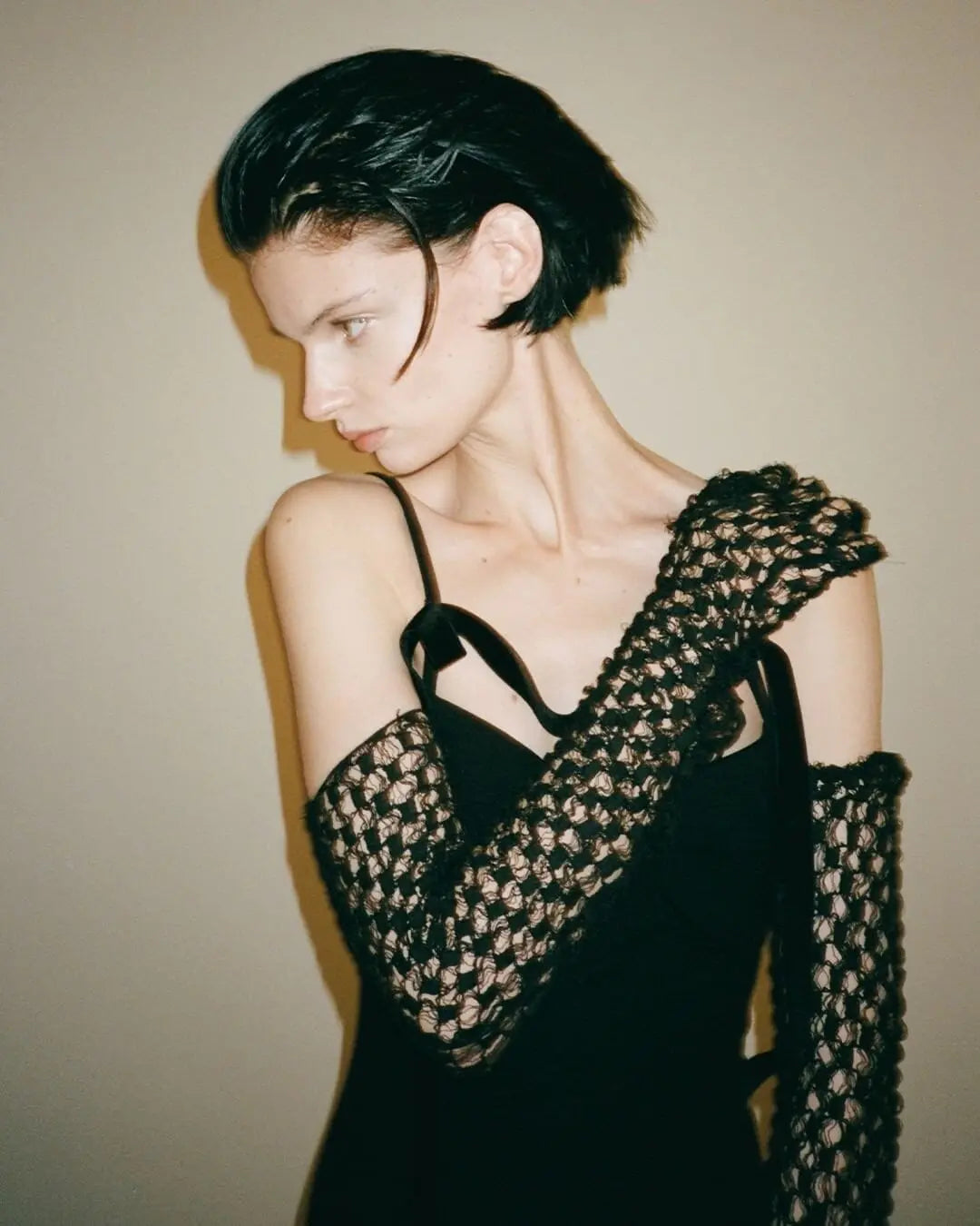 Strapy Slim Maxi Dress In Black Flowering Girl