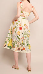 Ezria Floral Printed Midi Dress Flowering Girl
