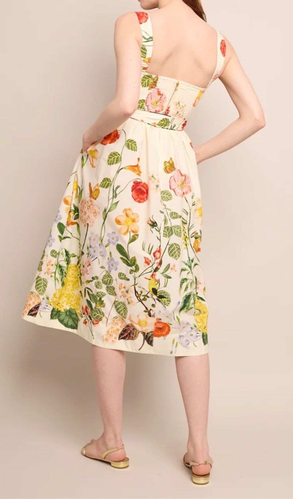 Ezria Floral Printed Midi Dress Flowering Girl