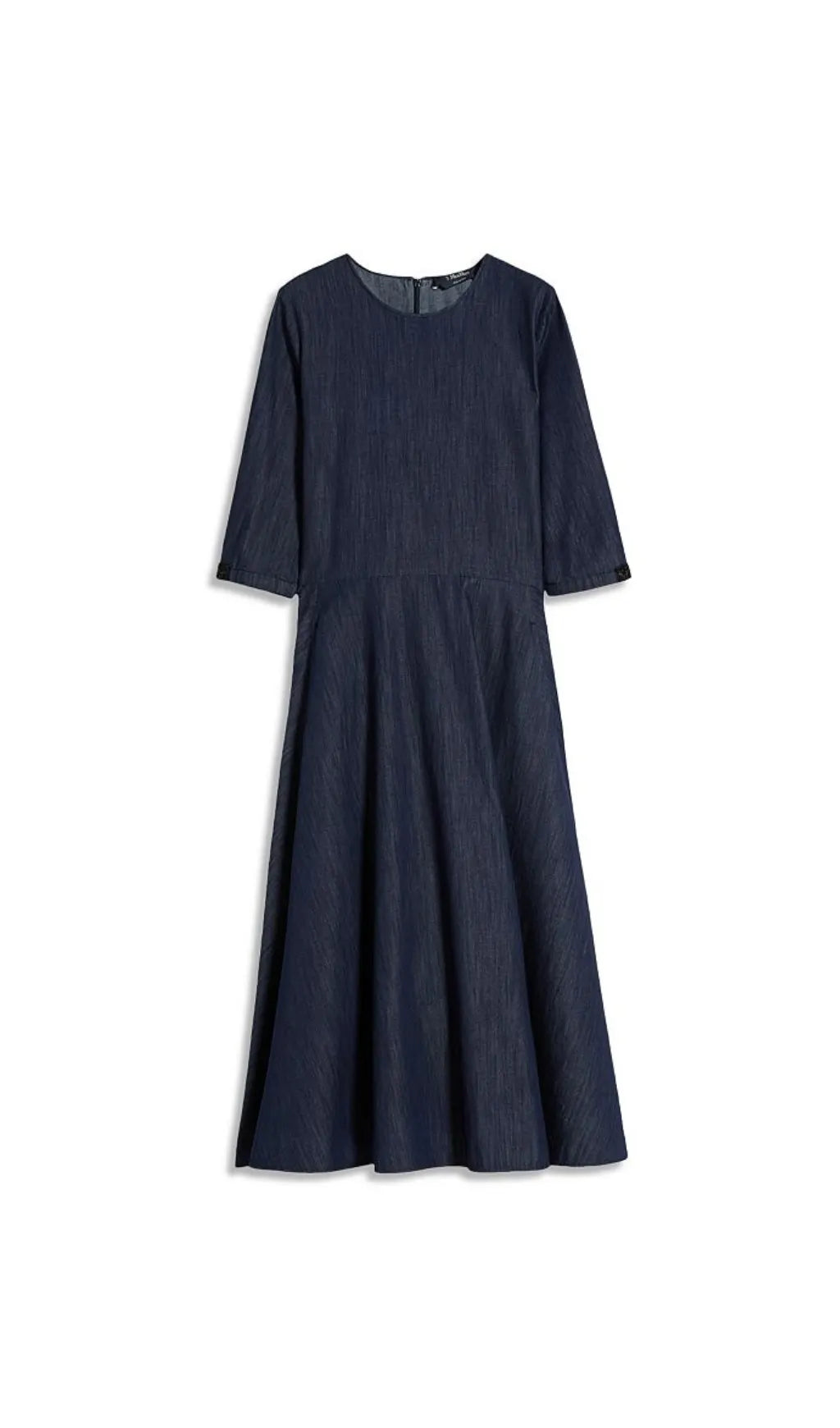 EMBELLISHED COTTON DENIM MIDI DRESS Flowering Girl