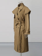 Mulan Khaki Long Trench Coat