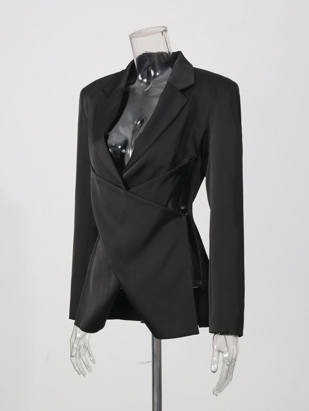 Moriah Black Hollow-Out Blazer