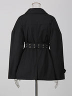 Mishell Black Belt Coat