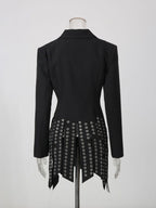 Monique Black Irregular Hem Blazer