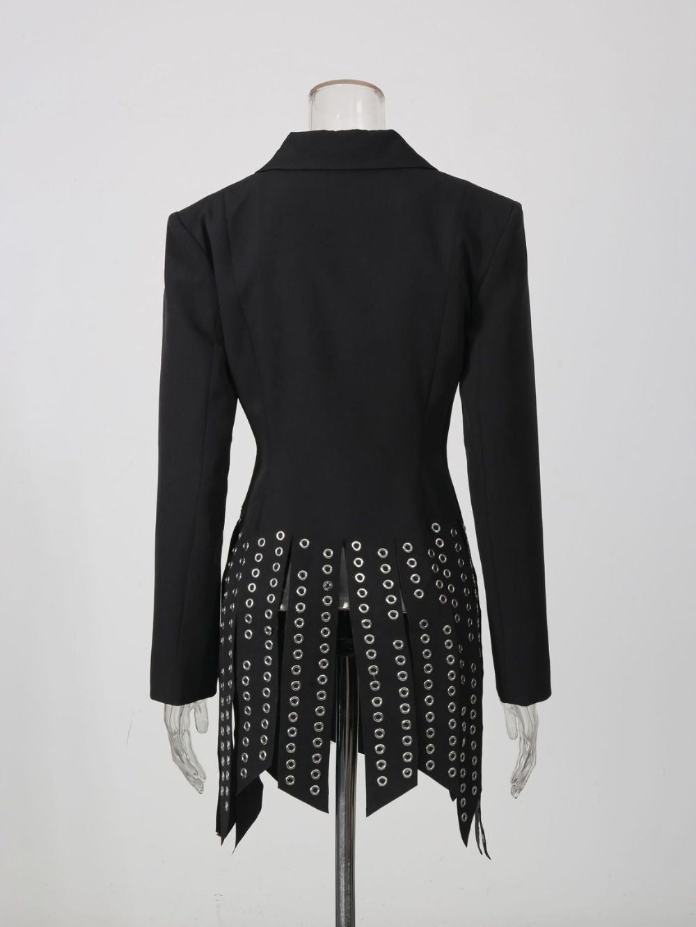 Monique Black Irregular Hem Blazer
