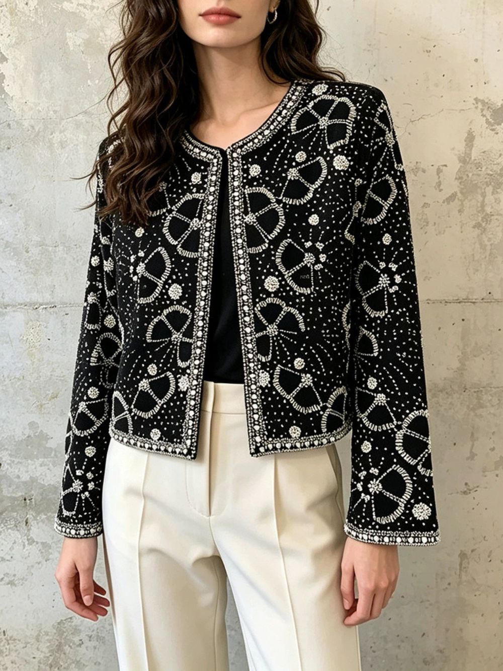 Mitzi Black Beaded Embellished Jacket