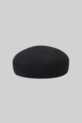 Wool Felt Structured Beret – Black Flowering Girl