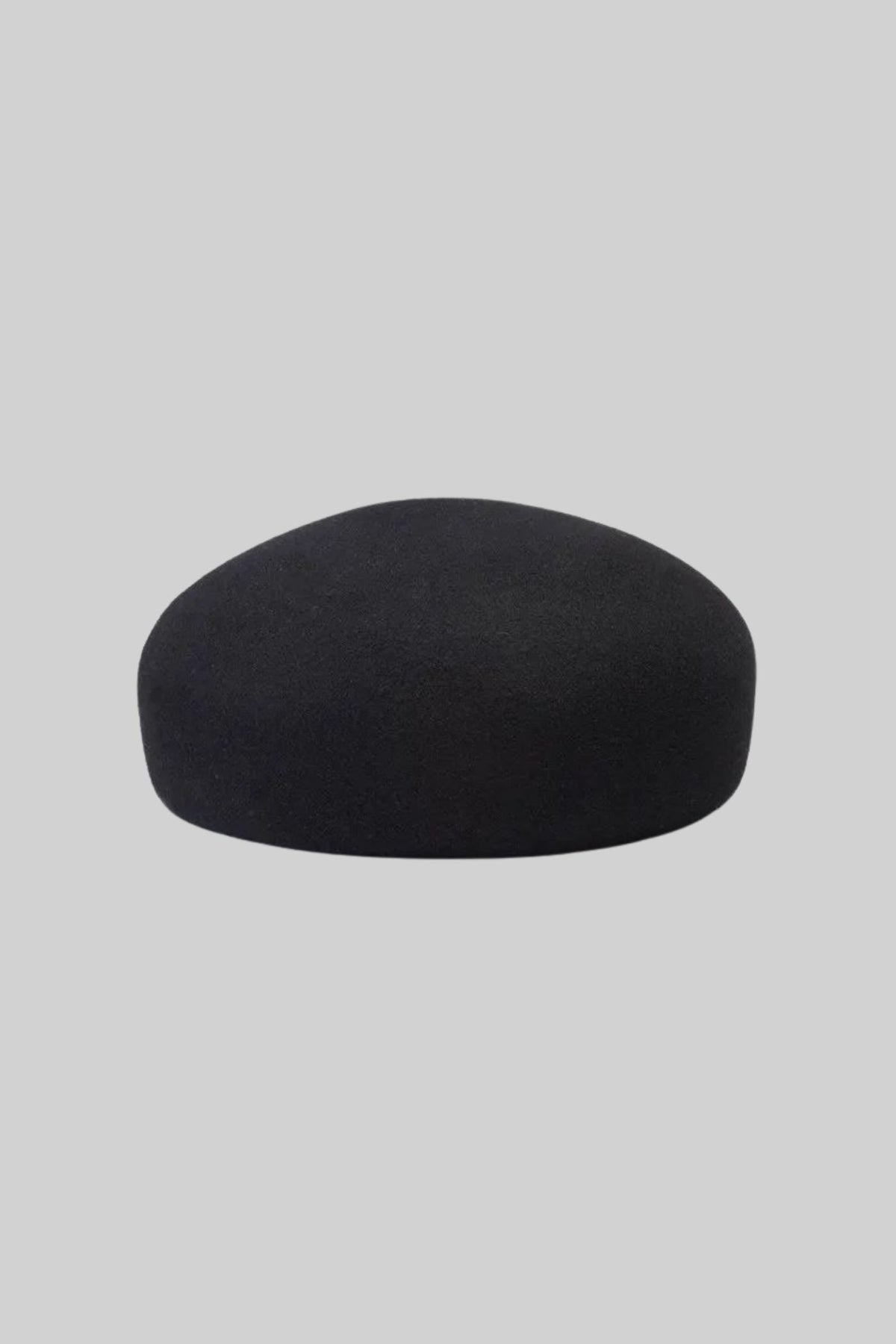 Wool Felt Structured Beret – Black Flowering Girl