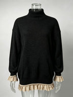Mitra Knitted Long-Sleeved Lace Sweater