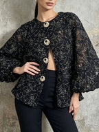 Miyuri Floral Embroidery Top