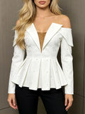 Naarah Off-Shoulder Beaded Blazer