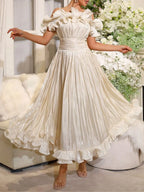 Mako Strappy Ruffle Maxi Dress Flowering Girl