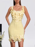 Hanh Sleeveless Flower Bandage Mini Dress Flowering Girl