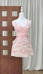 Lilias Lace Mini Dress Flowering Girl