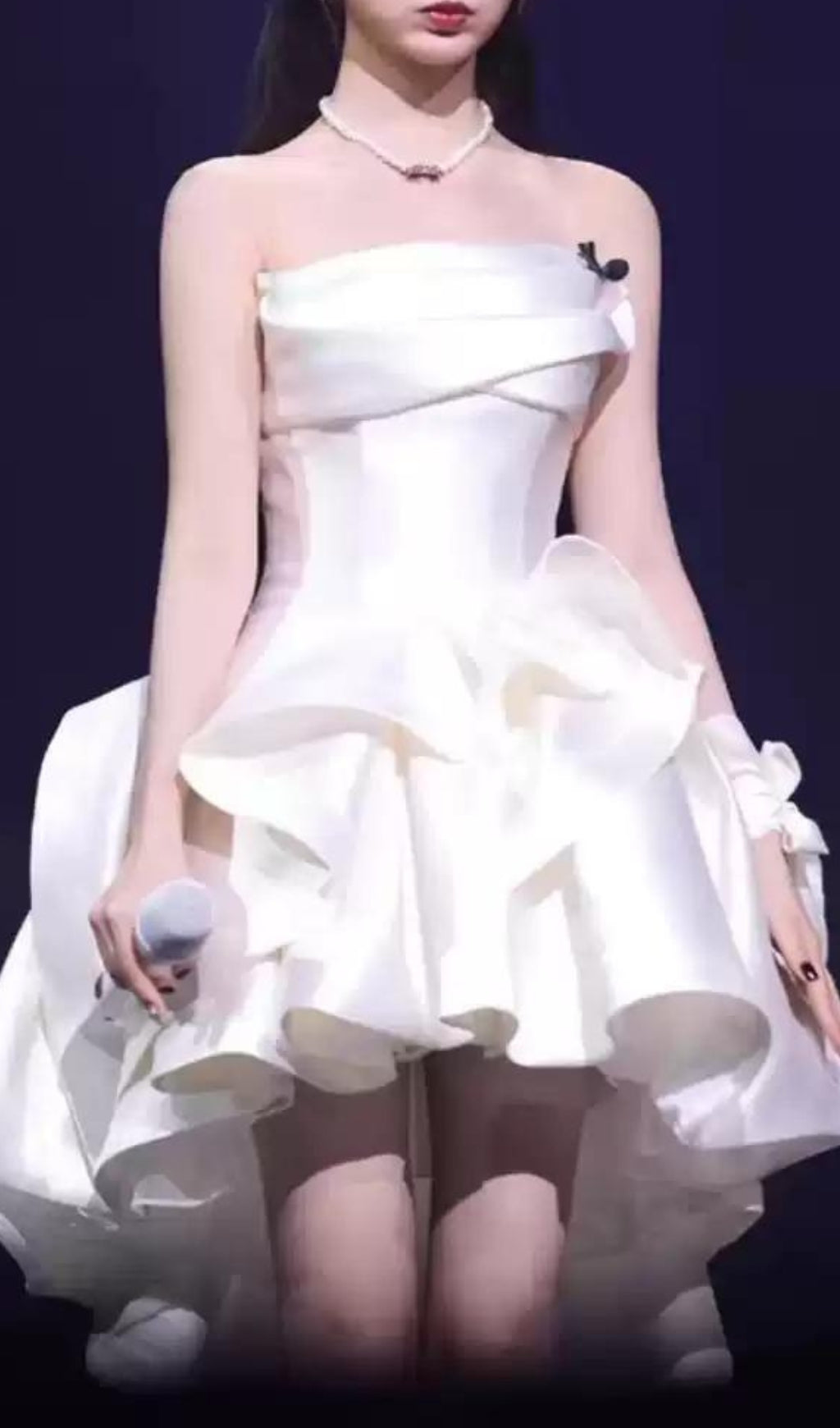 Beste White Strapless A-Line Mini Dress Flowering Girl