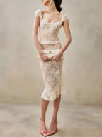 Maye Lace Two-Piece Set Flowering Girl