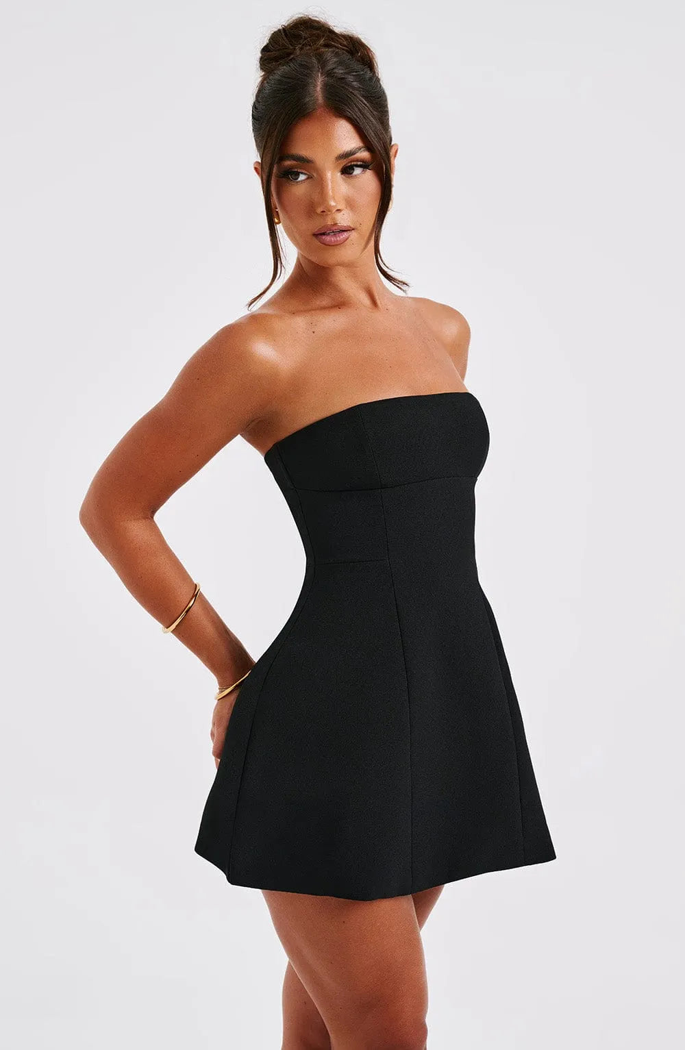 Asha Mini Dress - Black Flowering Girl