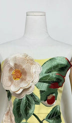 Gauri Strapless 3D Flower Mini Dress Flowering Girl