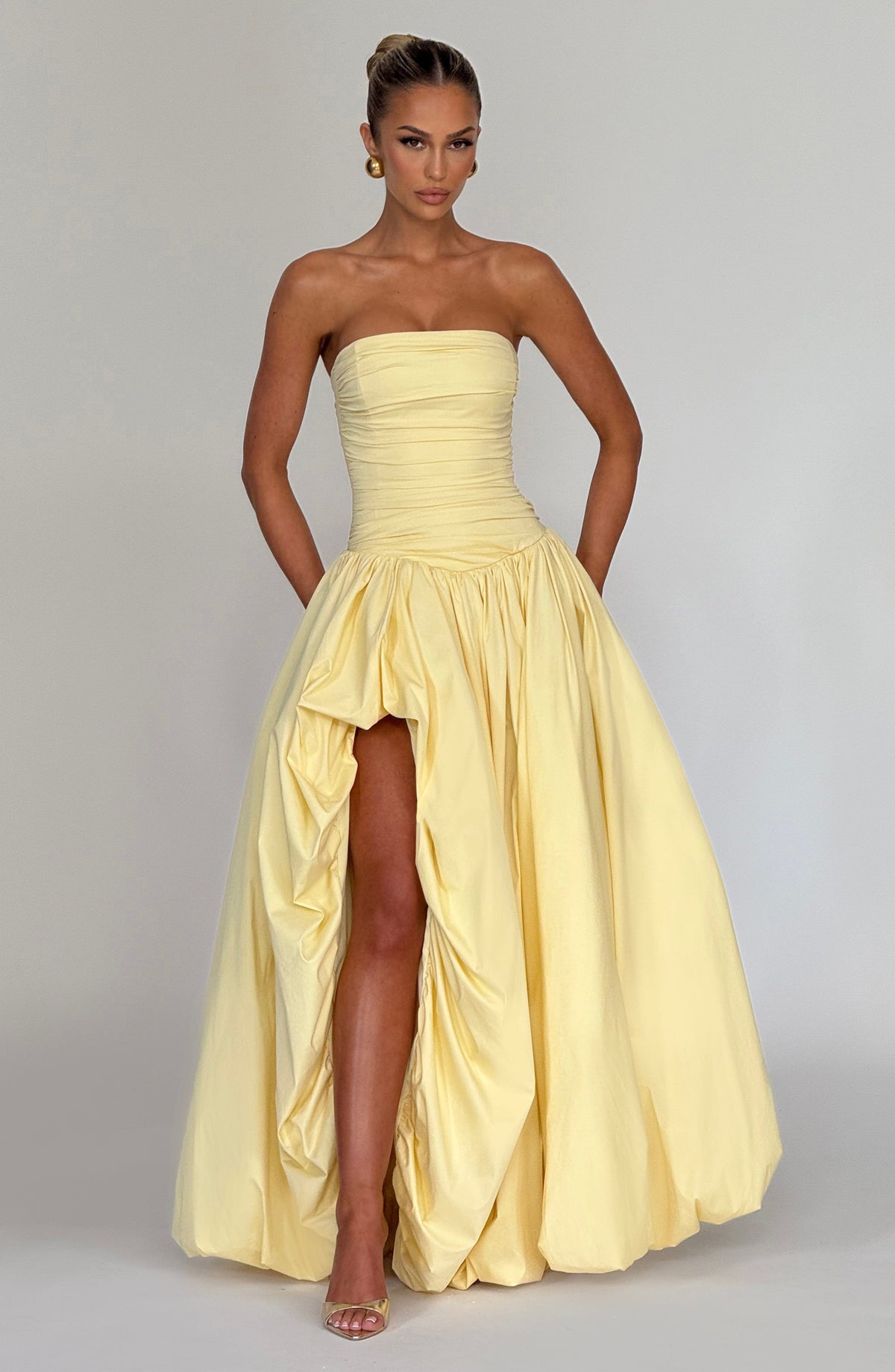 Jillian Maxi Dress - Lemon Flowering Girl