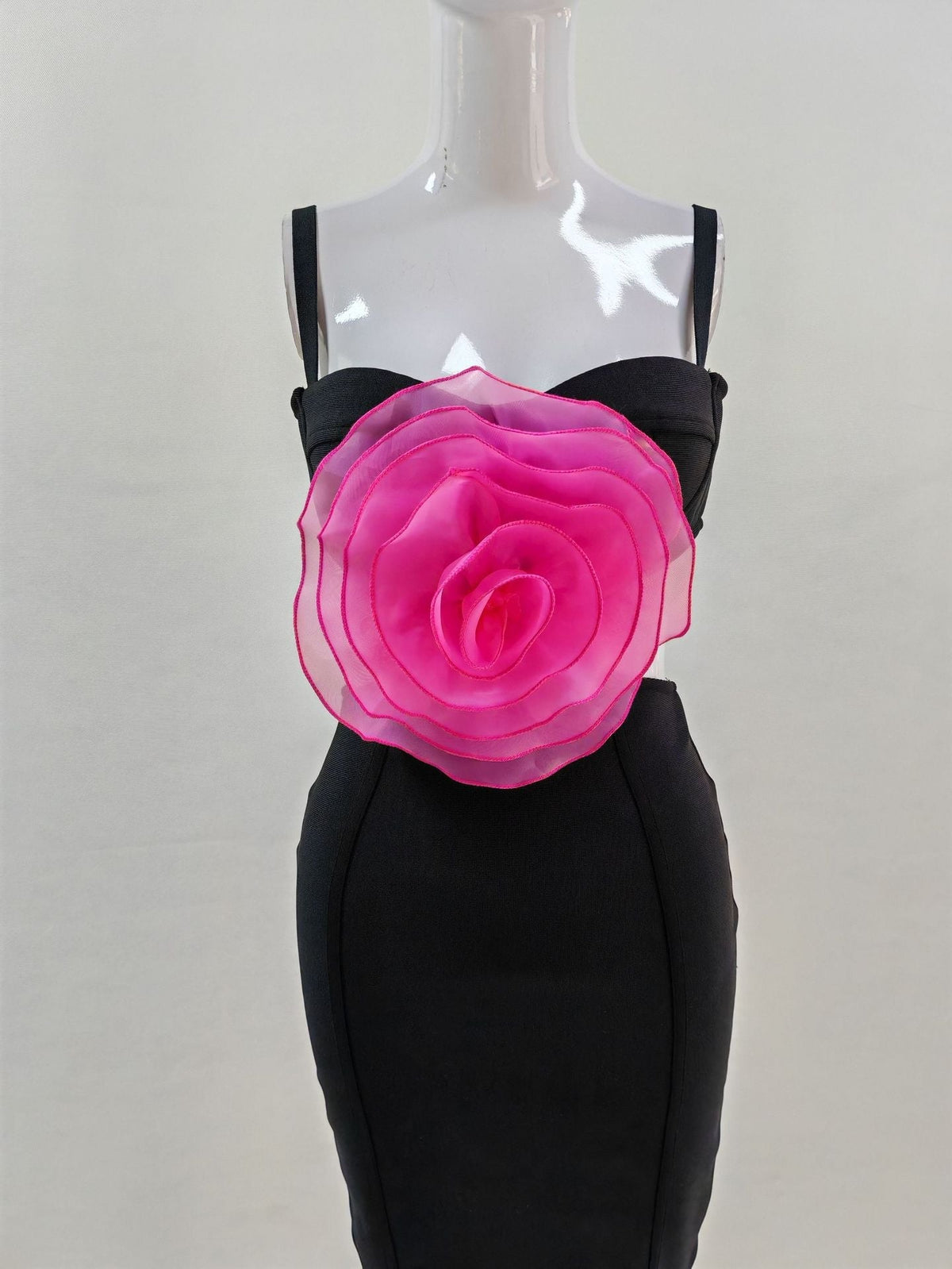 Jacey Mesh Flower Bandage Midi Dress Flowering Girl