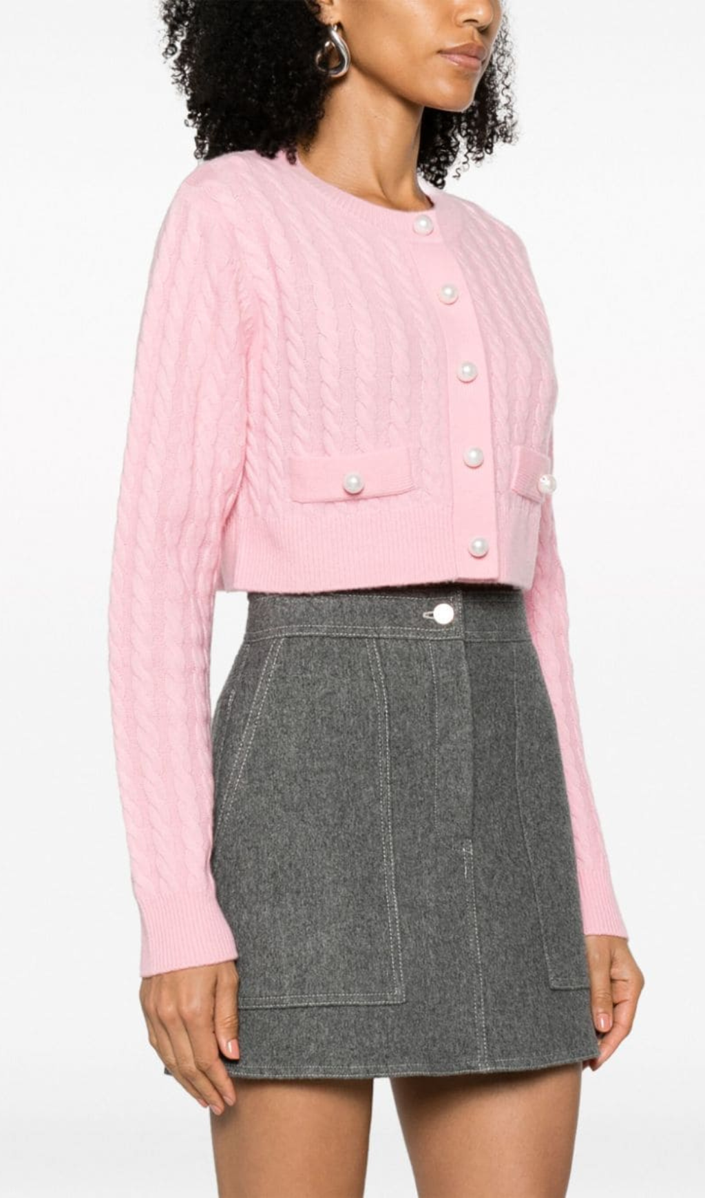 CABLE KNIT CROPPED CARDIGAN Flowering Girl