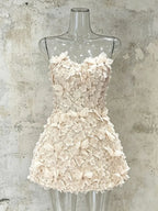 Maricopa Strapless Floral Mini Dress Flowering Girl