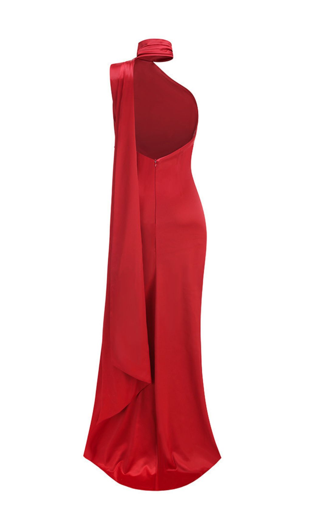 Carmelo Red Flower Halter Maxi Dress Flowering Girl