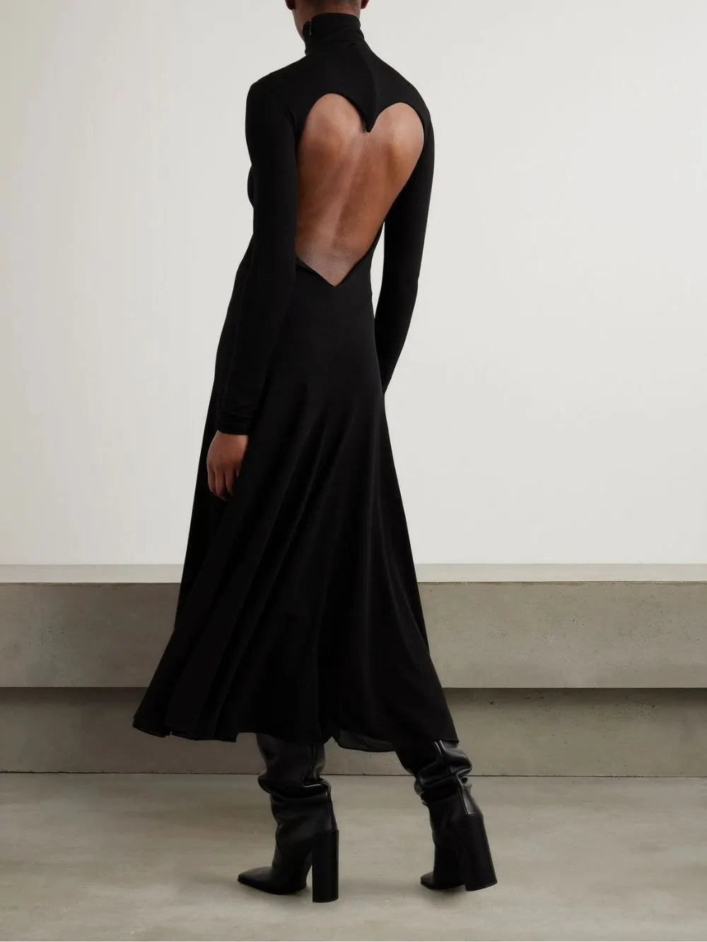 Mariella Black Long Sleeve Maxi Dress Flowering Girl