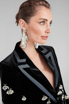 Sibyl Black Bee Diamond Blazer Mini Dress Flowering Girl