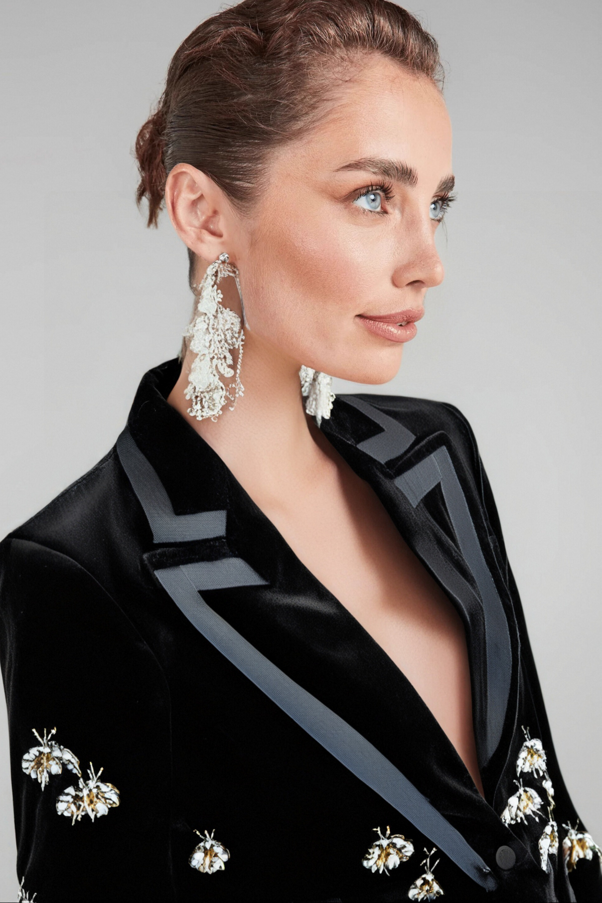 Sibyl Black Bee Diamond Blazer Mini Dress Flowering Girl