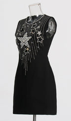 Abelia Stars Embroidered Mini Dress Flowering Girl