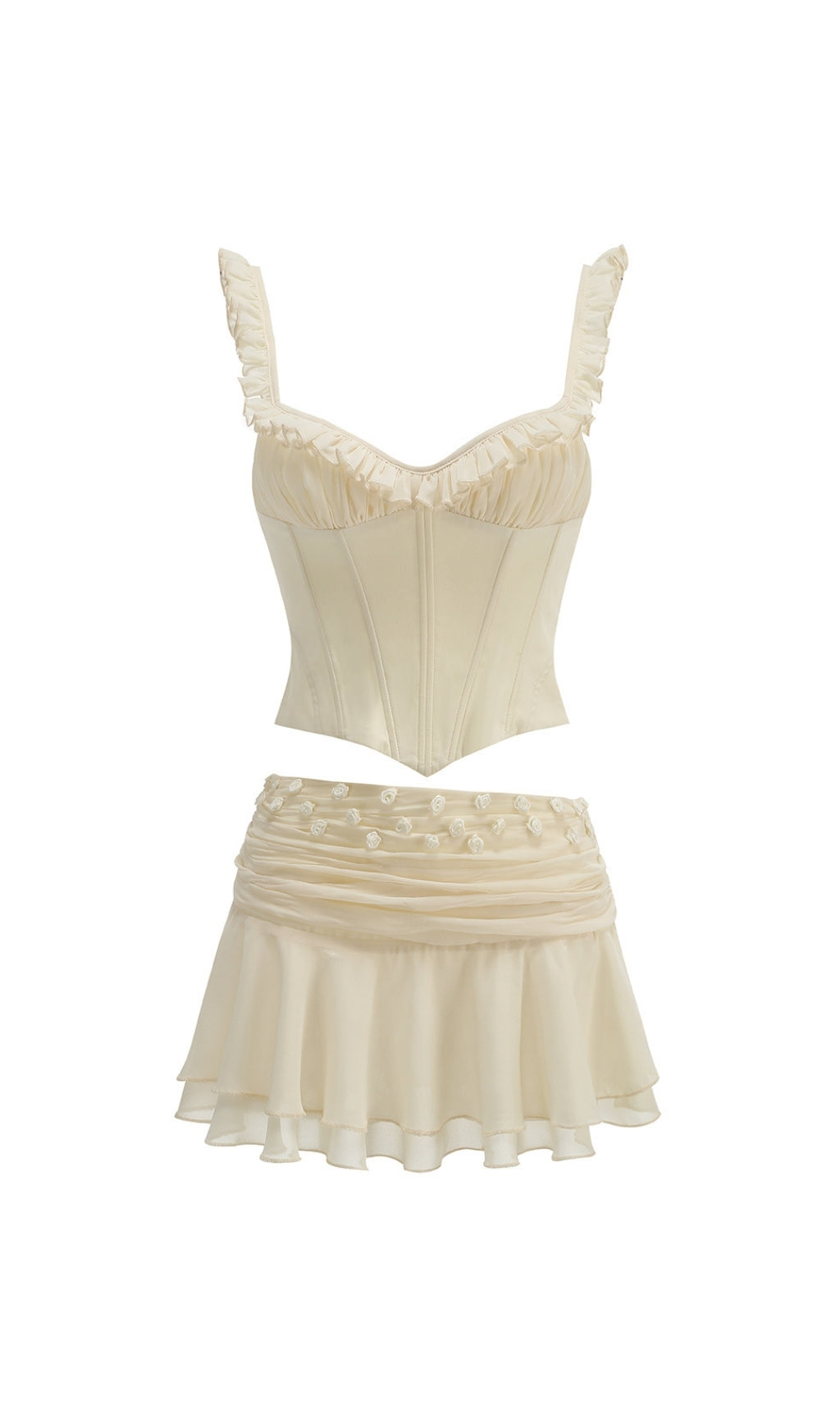 Emlen Corset Top & Mini Skirt Set Flowering Girl